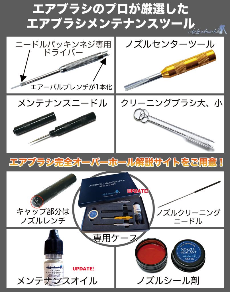 エアブラシメンテナンスキット